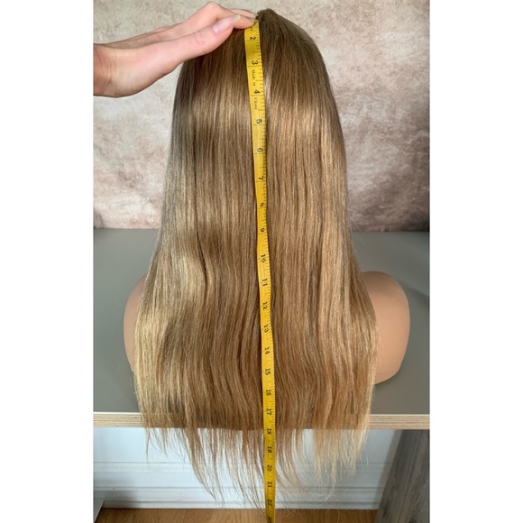 Human Hair Golden Blonde Lace Front Wig - Picture 9 of 10